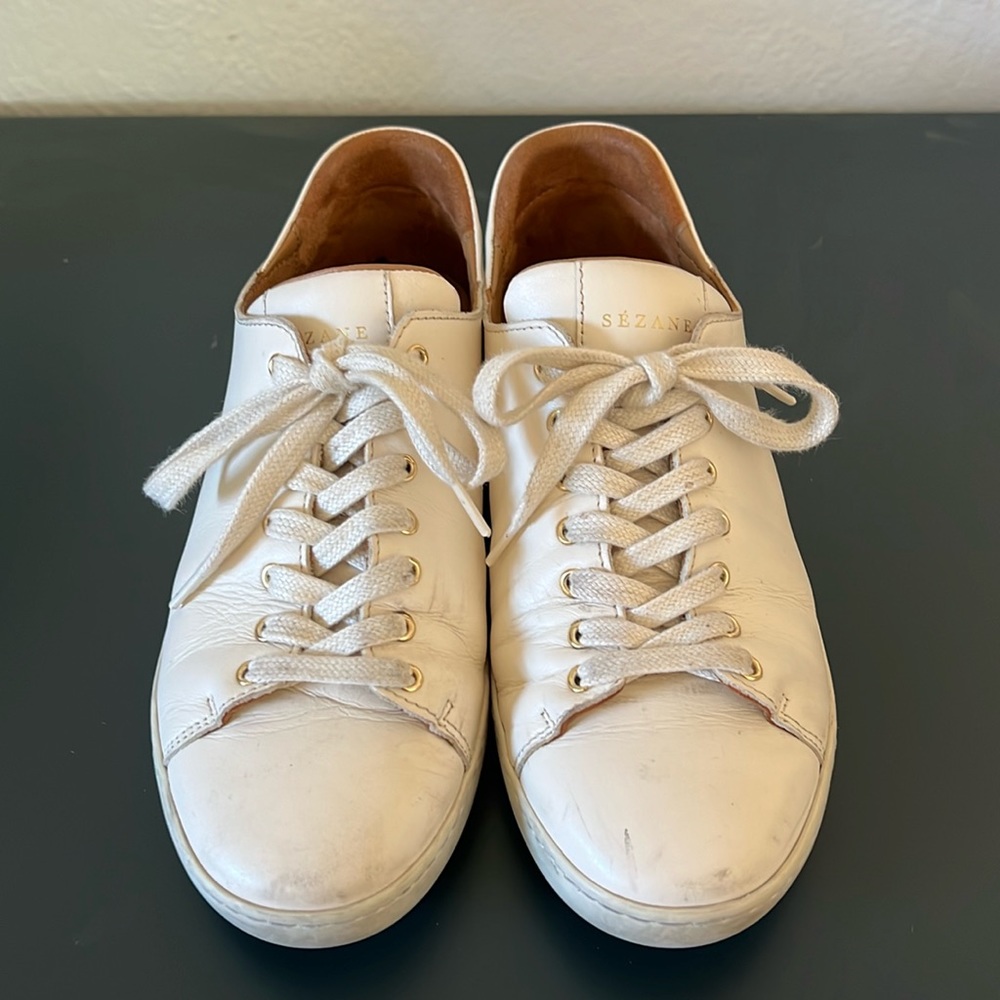 Sezane Jack sneakers trainers ecru
